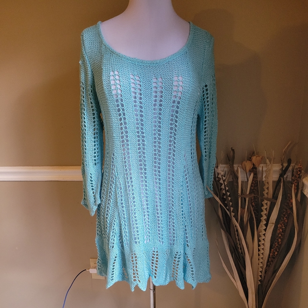 NWT Soft Surroundings Open Knit Tunic XL